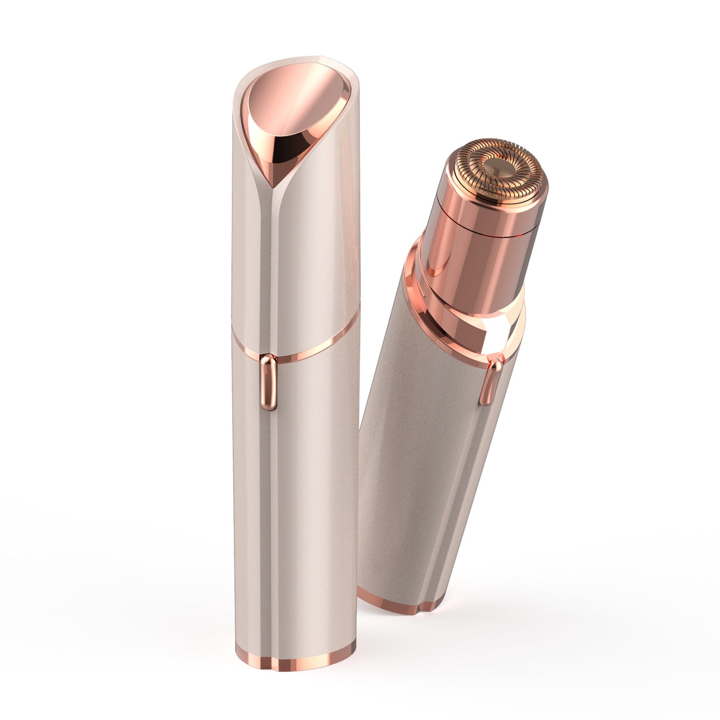 Painless Facial Hair Removal for Women - Instantly Remove Peach Fuzz, Chin, Cheek, Upper Lip Hair - Battery Operated - Blush/Rose Gold