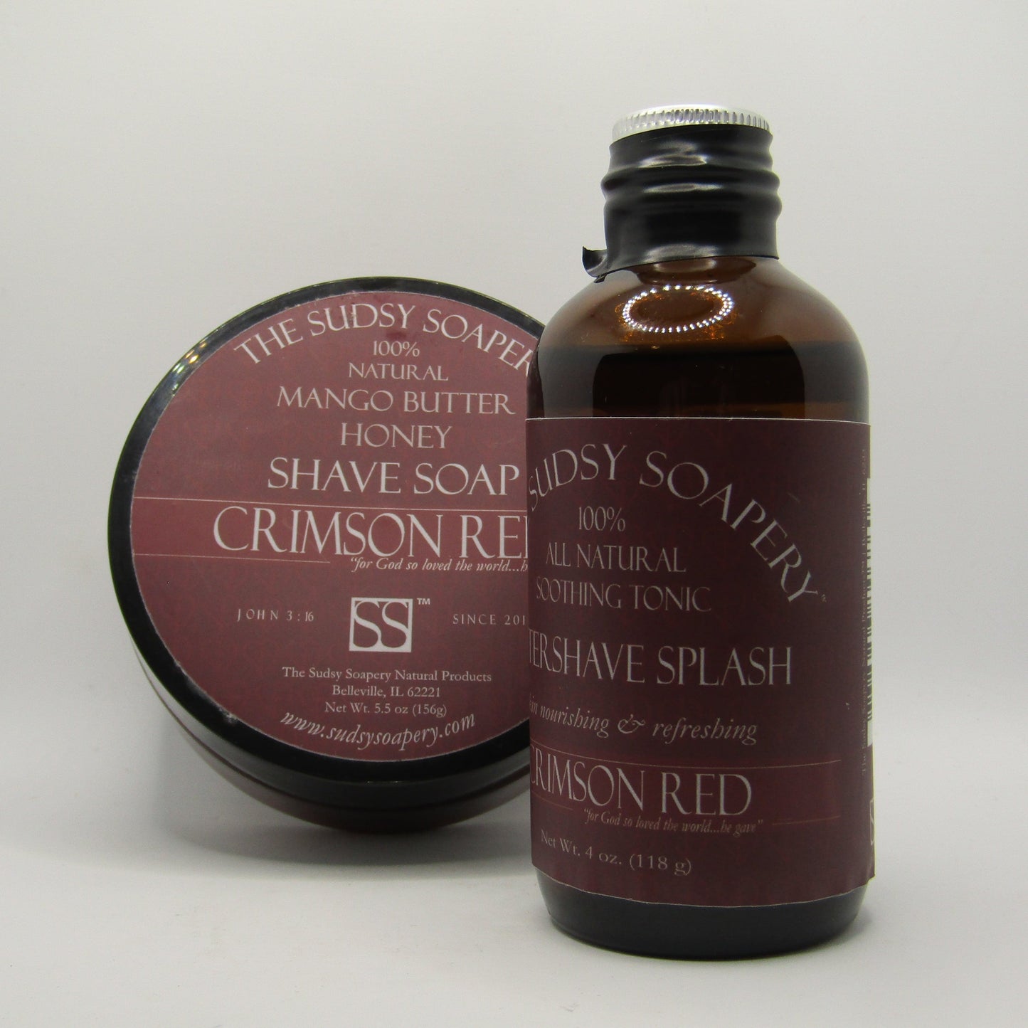 Crimson Red (Mango Butter) Shaving Soap and Splash - by Sudsy Soapery (Pre-Owned)