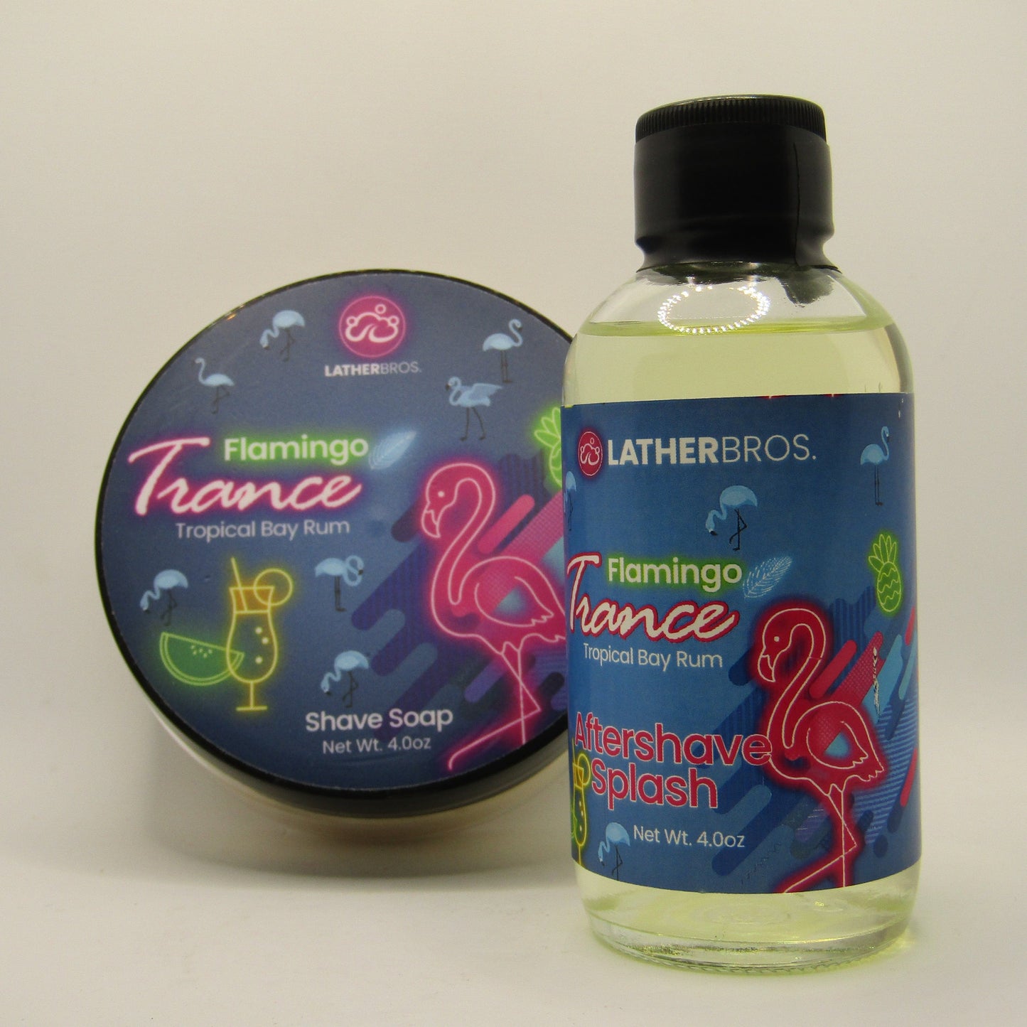 Flamingo Trance Shaving Soap and Splash - by Lather Bros (Pre-Owned)