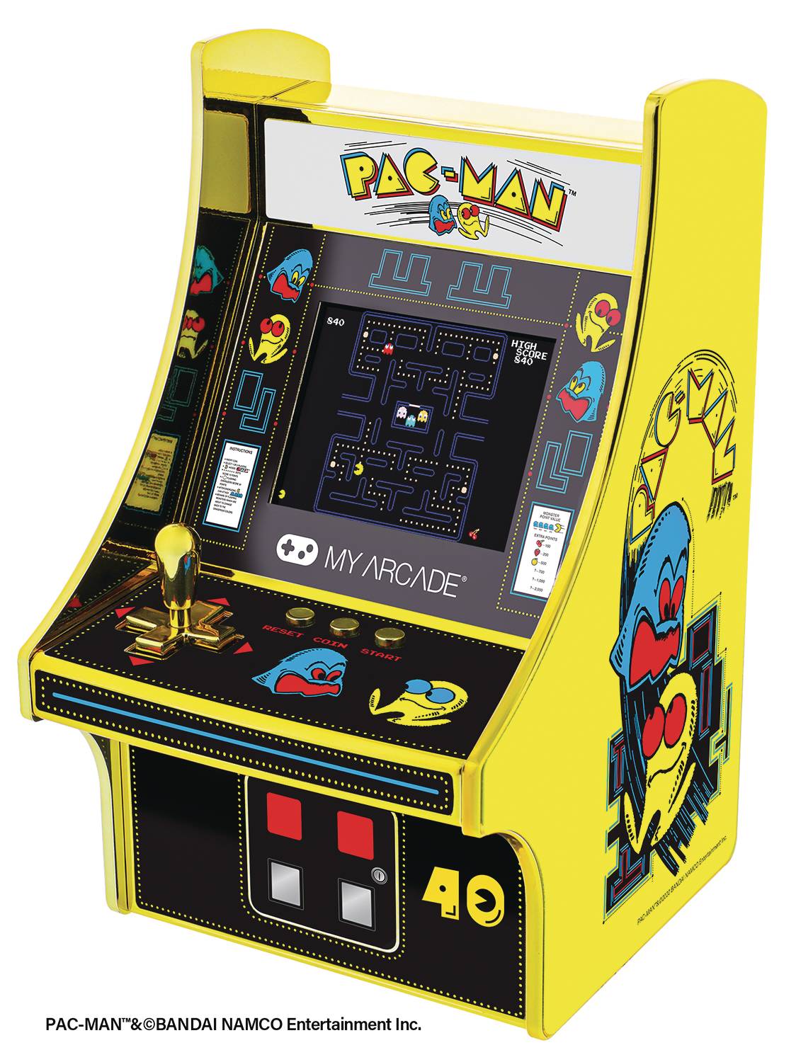 PAC-MAN 40TH ANNIVERSARY 6.75IN MICRO ARCADE PLAYER C