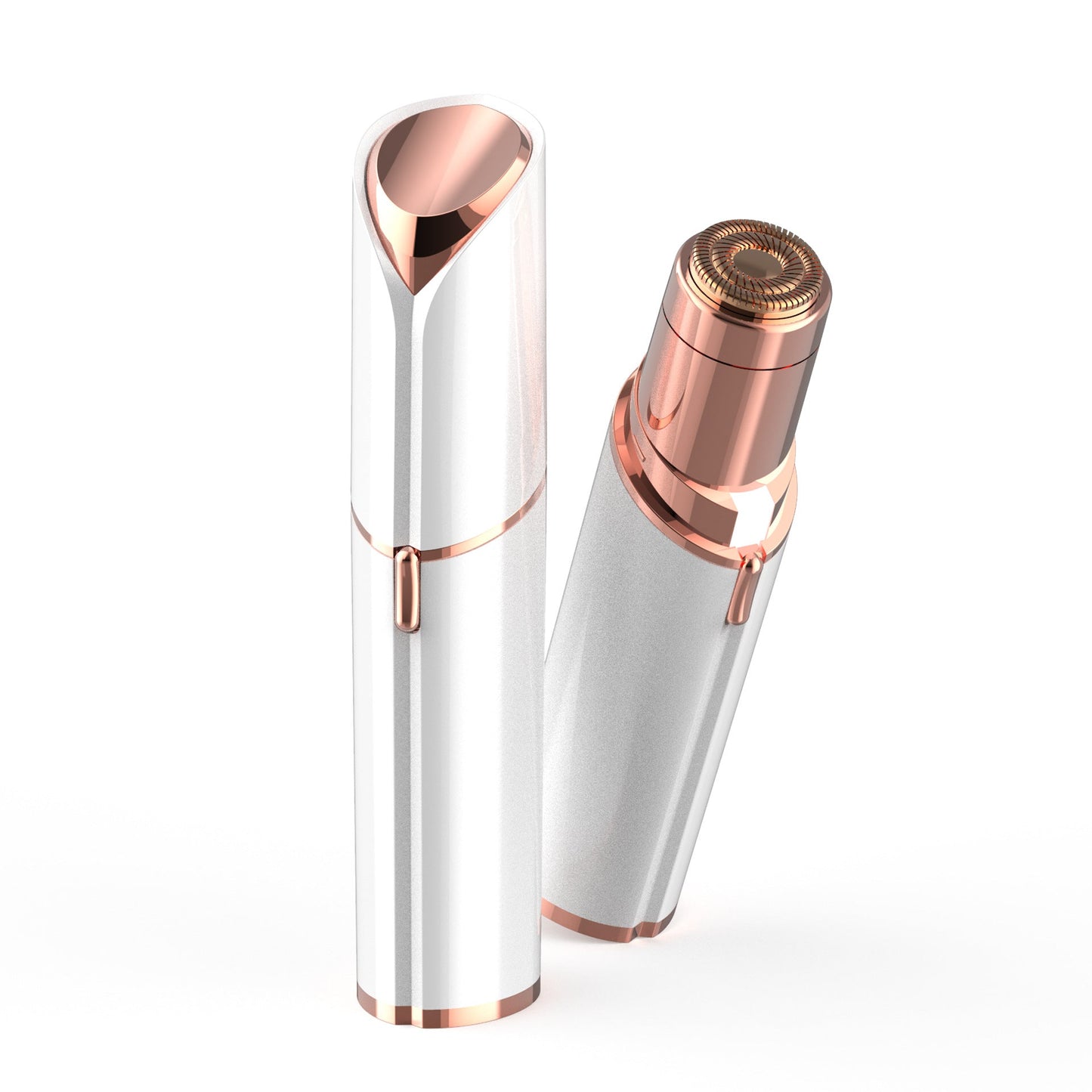Painless Facial Hair Removal for Women - Instantly Remove Peach Fuzz, Chin, Cheek, Upper Lip Hair - Battery Operated - Blush/Rose Gold