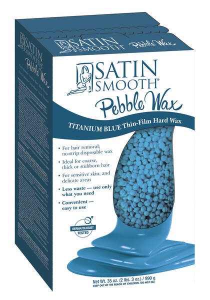 Satin Smooth Titanium Blue Thin Film Pebble Wax 35 oz