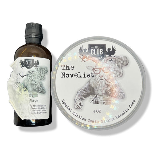 The Novelist Shaving Soap (Goat Milk Base) and Splash - by The Club (Pre-Owned)