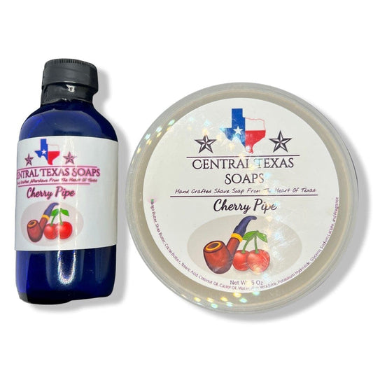 Cherry Pipe Shaving Soap and Aftershave Splash - by Central Texas Soaps (Pre-Owned)