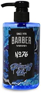 BARBER MARMARA Men's Shaving Gel No. 76 - Men's Shaving Gel Transparent 500 ml - Shaving Gel Men - for a Precise Shave of Beard Contours - Optimal Gliding - Cools the Skin - with Pump Dispenser