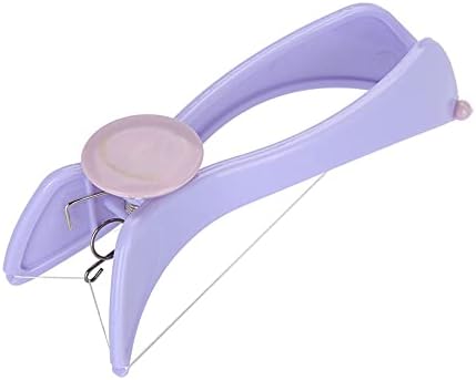 Kadimendium Facial Hair Removing Tool Facial Hair Epilator Ideal Gifts Facial Hair Threading Removal Comfortable Purple Portable with 10 Cotton Lines for Women(Blister Pack)