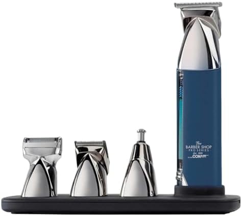 Conair Pro Metal Multi Trimmer, All-in-One Metal Groomer with Interchangeable Magnetic Attachements - 1 Set