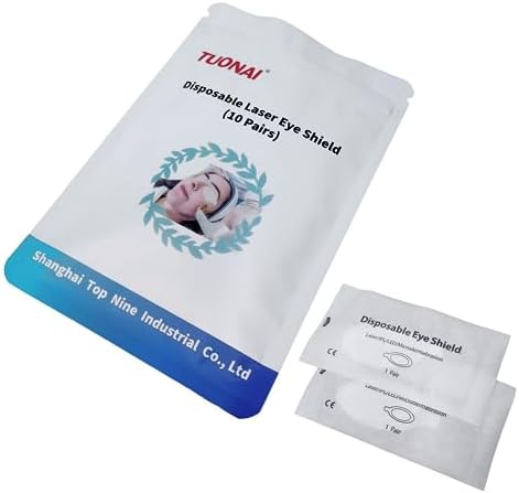 TUONAI Disposable Laser Eye shields 10 Pairs for IPL Hair Removal Beauty Fields Client Eye Protection 190-11000mm