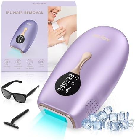 Sejoy Laser Hair Removal for Women, Hair Removal Device, Ipl Laser Hair Removal for Men, Ice-Cooling System for Nearly Painless-for Face Bikini Line Armpit Leg Back-5 Energy Levels-999,999 Flashes