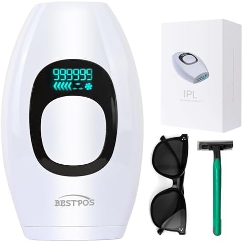 IPL Hair Removal,Laser Hair Removal At-Home for Women Men, 999,999 Flashes Permanent Hair Removal Device on Facial Legs Arms Bikini Line