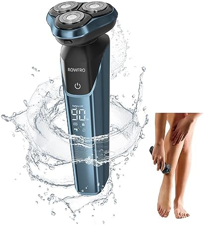 Electric Razor for Women, Facial Hair Removal, Bikini Trimmer, Rechargeable Womens Electric Shaver for Legs, Bikini, Face, Lips Hairs, Wet and Dry Shaving (Dark Blue)