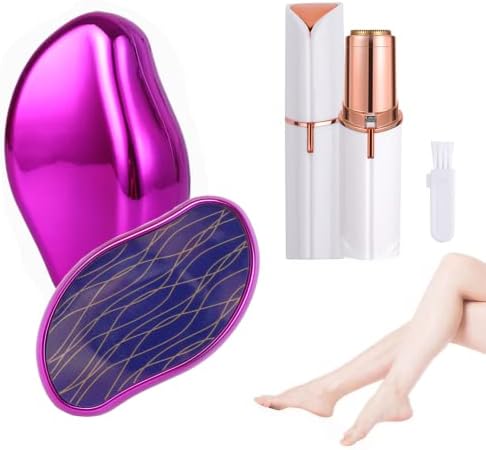 DUTACK Bleame Crystal Hair Eraser ，Electric Hair Removal Device ，Reusable Portable Facial Hair Trimmer for Women， Flawless Hair Removal Set for Painless Body Hair Removal