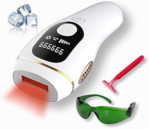 Laser Hair Removal for Women and Men Permanent， 3-In-1 IPL Hair Removal Device with Ice-Cooling at Home, Hair Remover Upgraded 999,999 Flashs for Facial Legs Arms Armpits Body Painless Use