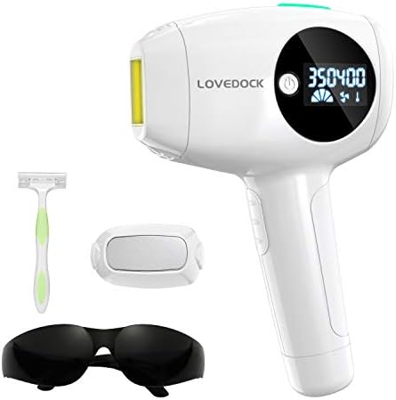 LOVE DOCK Facial & Body Laser Hair Removal for Women and Man,IPL Permanent Hair Removal Device with Ice Cooling Functions for Women Legs, Underarms, Bikini Area and Facial Hair (white)