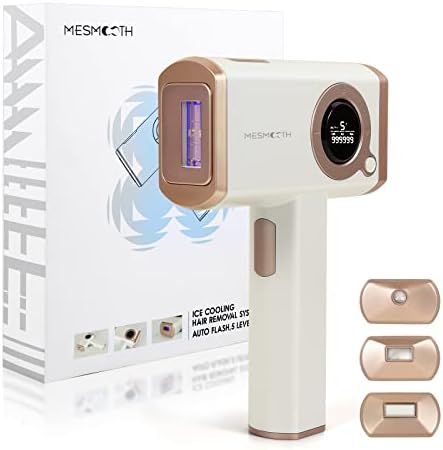 Mesmooth IPL Hair Removal for Women & Men at-Home,Upgraded to 999,999 Flashes Painless Hair Remover with Cooling System, Permanent Hair Removal Device for Armpits Legs Arms Bikini Line