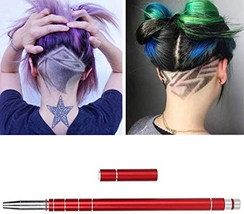 Hair Razor Pen, Hair Tattoo Razor Pen, Hair Razors Pen, Barber Tools Engraving Shaver Pen Hair Tattoo Pen Stainless Steel Blade Hair Styling Eyebrows Beards Engraving Pen Hair Styling for Salon Home