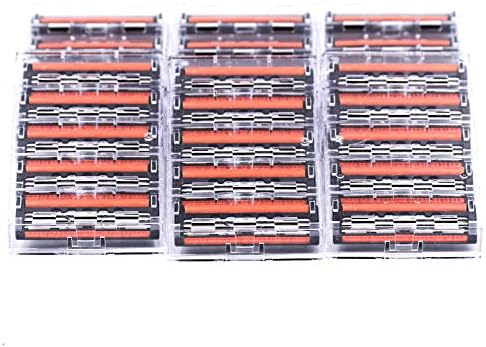 30 Taconic Shave Triple Blade Razor Cartridges for Gillette Atra, Atra Plus, Vector & Contour Razor Handles, Aloe Lubricating Strip for a More Comfortable and Closer Shave