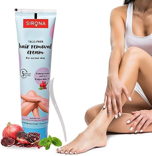 Sirona Hair Removal Cream for Women - 3.38 Fl Oz | with No Talc, No Harmful Chemicals | Ideal for Bikini Line,Underarm, Legs | Dermatologically Tested