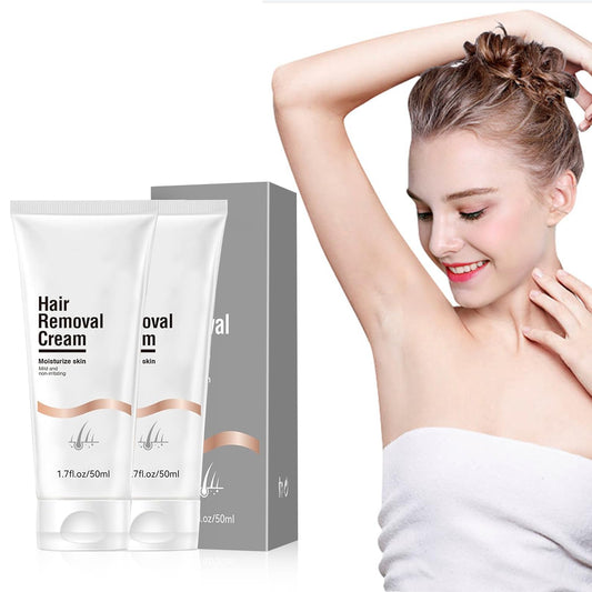 2PCS Hair Removal Cream for Women & Men, Painless Depilatory Cream, Bikini Hair Removal Cream Hair Removal Cream for Unwanted Hair, for All Skin Types 1.7oz/PCS
