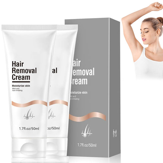 Hair Removal Cream for Women & Men，Painless Bikini Hair Removal Gel，Skin friendly and painless hair removal cream，Fast and Effective Body Hair Removal Lotion for All Skin Types (2pcs)