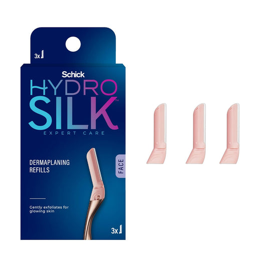 Dermaplaning Wand Refill Blades, 3ct Dermaplane Blades | Microblades for Face, Hydro Silk Dermaplaning Refills, Hydro Silk Razor Refills, Dermaplaning Tool Blade Refills, 3ct