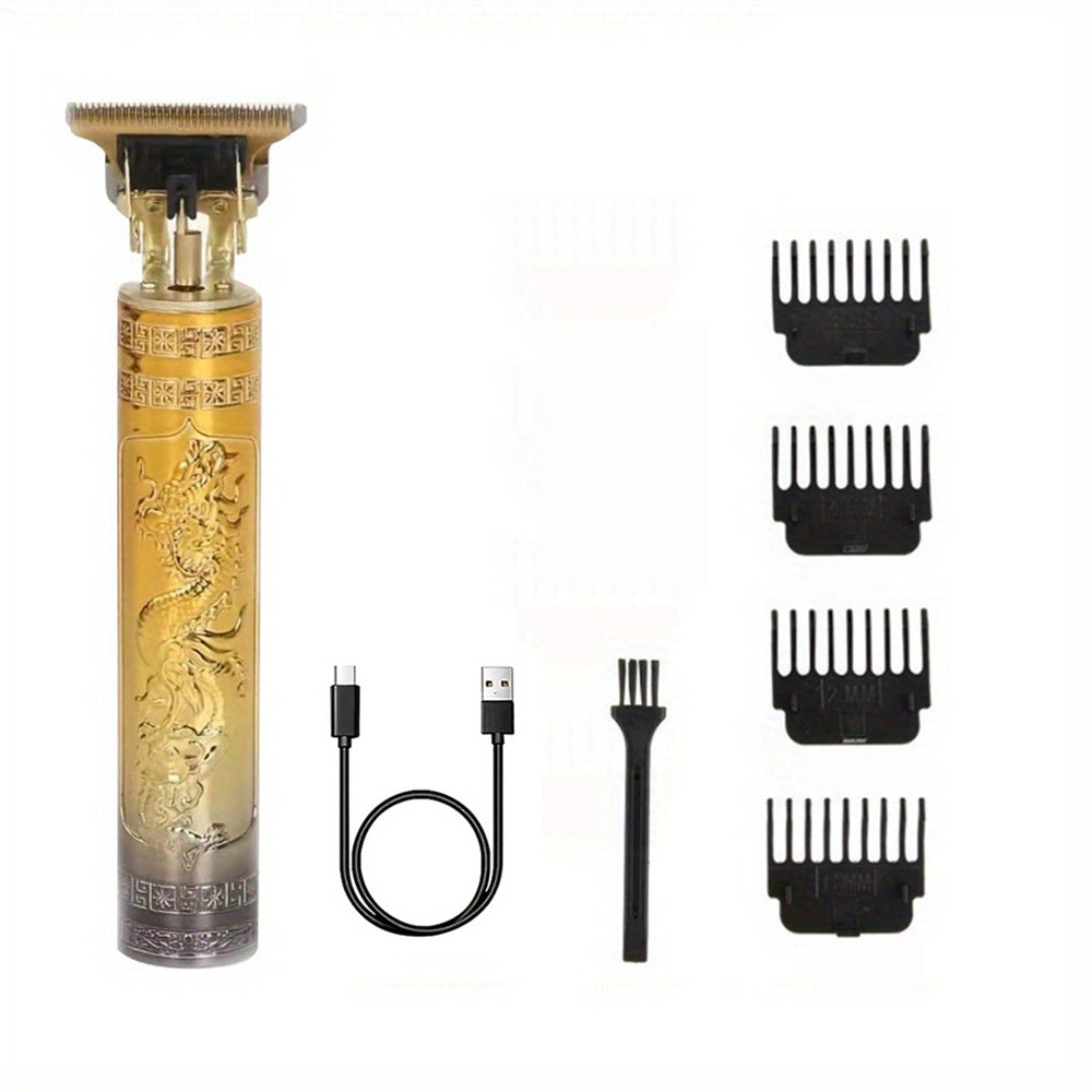 Hair Trimmer For Men, Upgrade Electric T-Blade Cordless Hair Clippers, Unique Design Barbershop Beard Shaver Haircut Grooming Kit - USB Rechargeable & LED Display