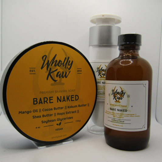 Bare Naked Shaving Soap, Splash, and Balm - by Wholly Kaw (Pre-Owned)