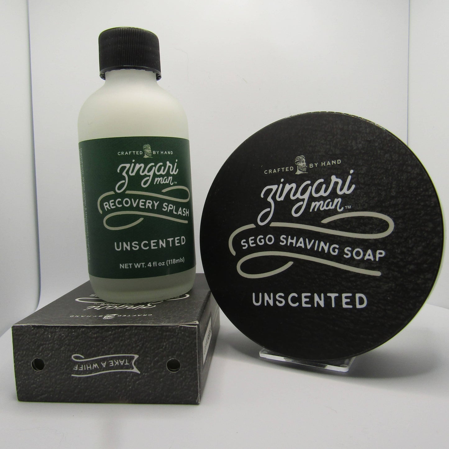 Unscented Sego Shaving Soap, Splash, and Bath Bar - by Zingari Man (Pre-Owned)