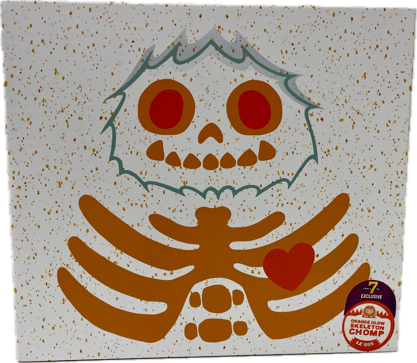 7BAP 5 Inch Vinyl Figure Orange Glow Skeleton Chomp LE 555