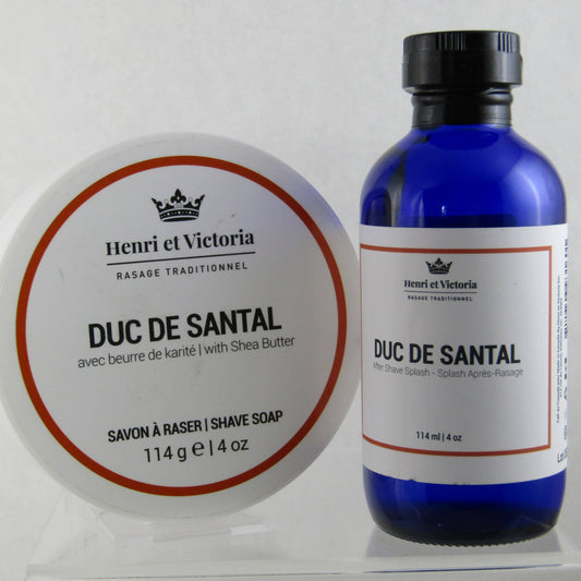 Duc de Santal Shaving Soap and Splash - by Henri et Victoria (Pre-Owned)