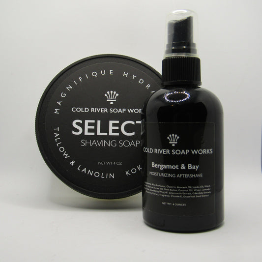 Bergamot & Bay (Select) Shaving Soap and Splash - by Cold River Soap Works (Pre-Owned)