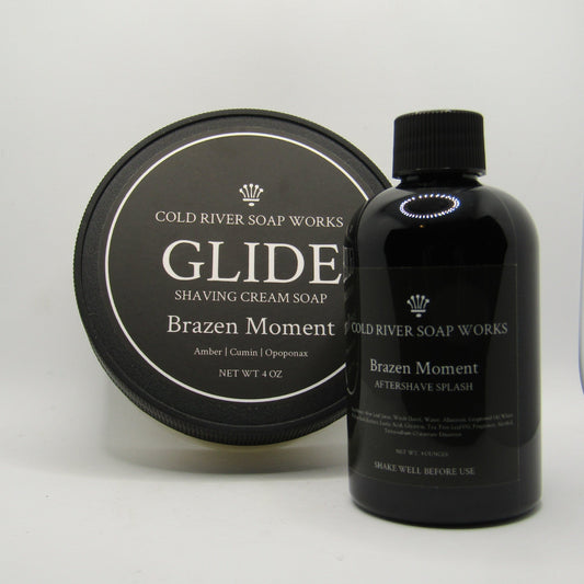 Brazen Moment (Glide) Shaving Soap and Splash - by Cold River Soap Works (Pre-Owned)