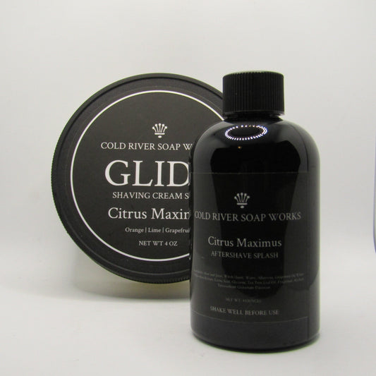 Citrus Maximus (Glide) Shaving Soap and Splash - by Cold River Soap Works (Pre-Owned)