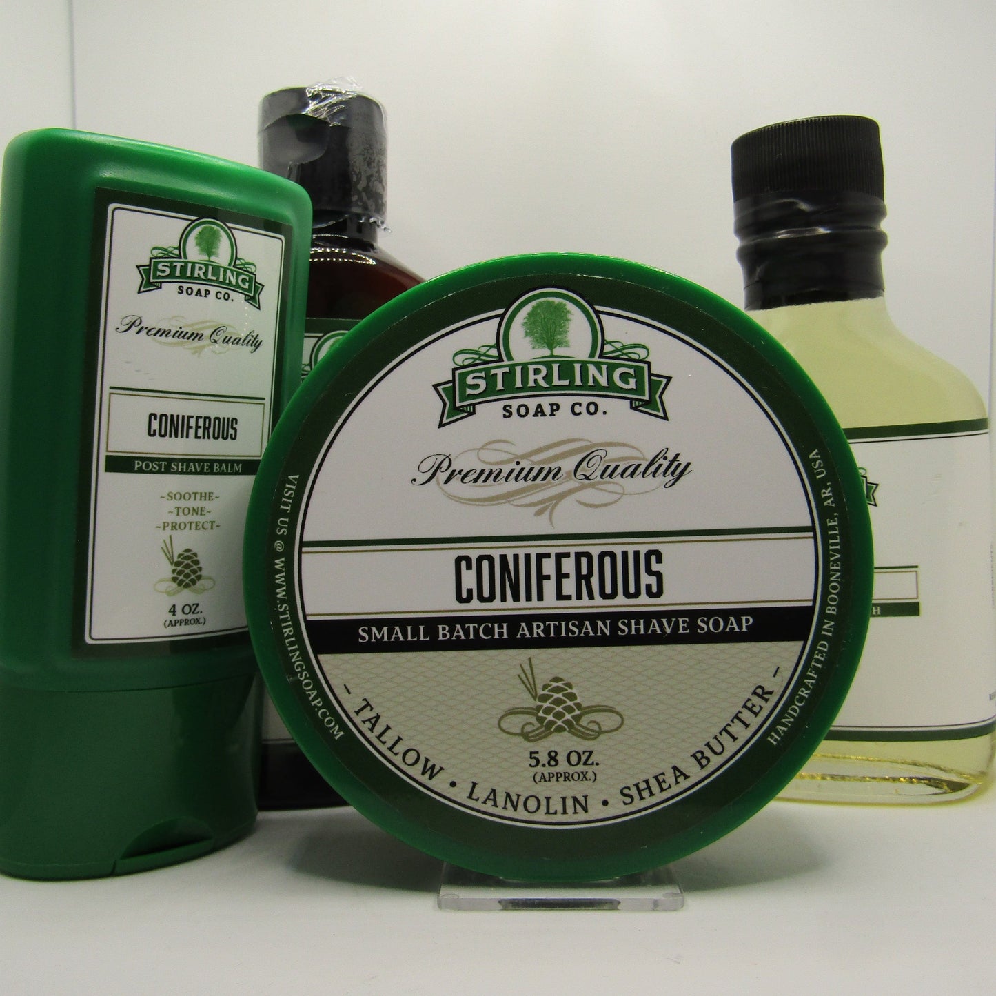 Coniferous Shaving Soap - Splash - Balm - and Witch Hazel - by Stirling Soap (Pre-Owned)