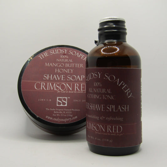 Crimson Red (Mango Butter) Shaving Soap and Splash - by Sudsy Soapery (Pre-Owned)