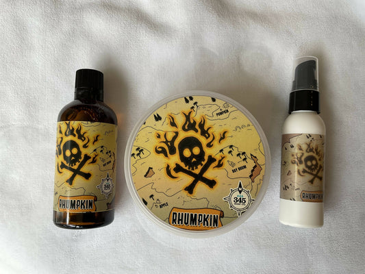 345 Soap Co. Rhumpkin Shave Soap, Splash, and Balm