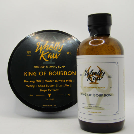 King of Bourbon (Tallow) Shaving Soap and Splash - by Wholly Kaw (Pre-Owned)