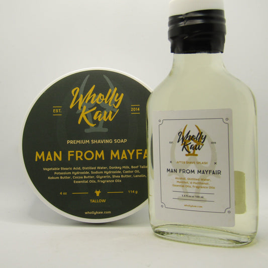 Man from Mayfair (Tallow) Shaving Soap and Splash - by Wholly Kaw (Pre-Owned)
