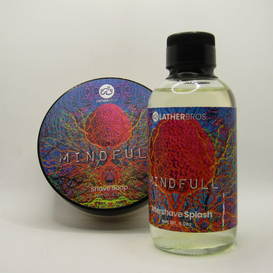 Mind Full Shaving Soap and Splash - by Lather Bros (Pre-Owned)