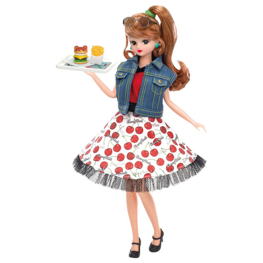 Takara Tomy  Licca-Chan Doll #Licca #Rockabilly Cherry  Dress Up Doll Pretend Play Toy Age 3 And Up Passed Toy Safety Standards St Mark Certified Licca Takara Tomy