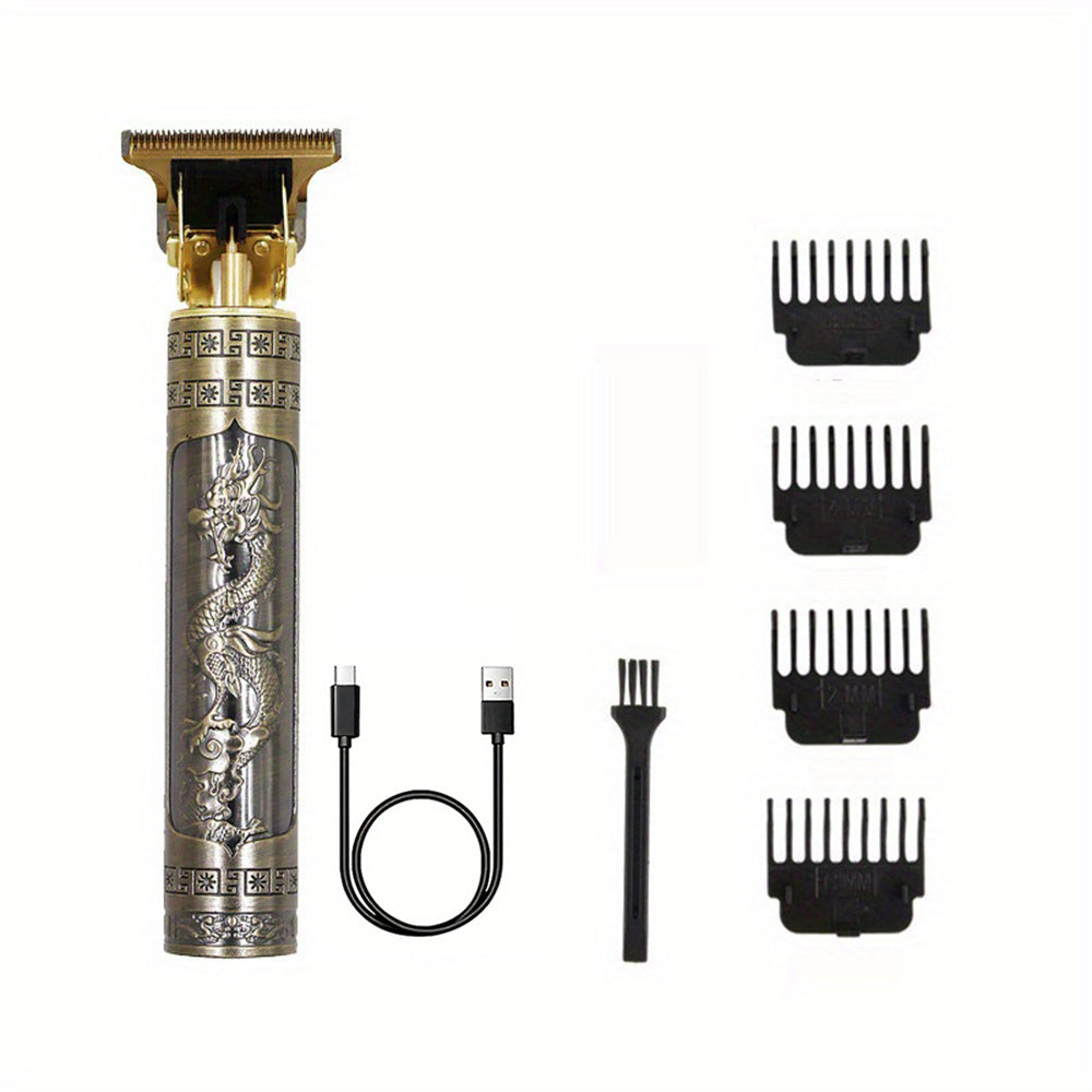 Hair Trimmer For Men, Upgrade Electric T-Blade Cordless Hair Clippers, Unique Design Barbershop Beard Shaver Haircut Grooming Kit - USB Rechargeable & LED Display