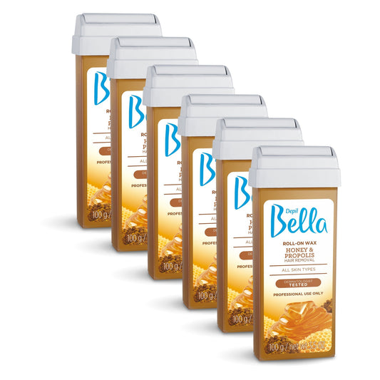 Depil Bella Roll-On Honey with Propolis Wax Hair Removal Cartridges 3.52Oz (6 Units )
