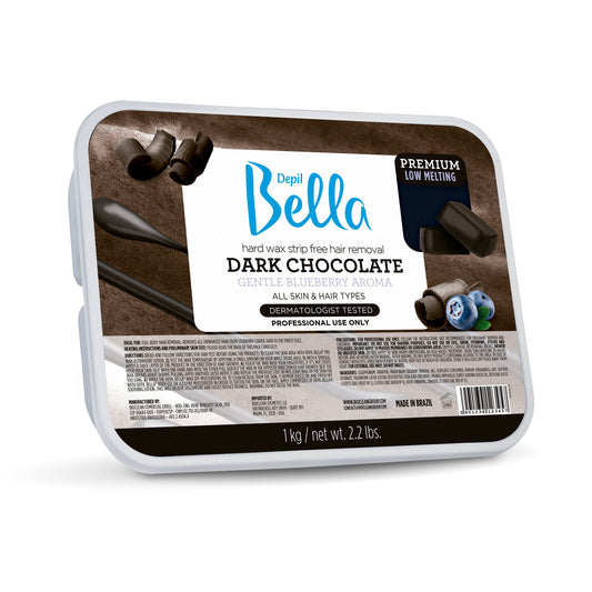 Depil Bella Elastic Hard Wax Hair Removal Dark Chocolate Blueberry 2.2 Lbs
