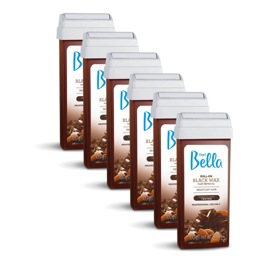 Depil Bella Roll on Black Wax Hair Removal Cartridges 3.52Oz (6 Units )