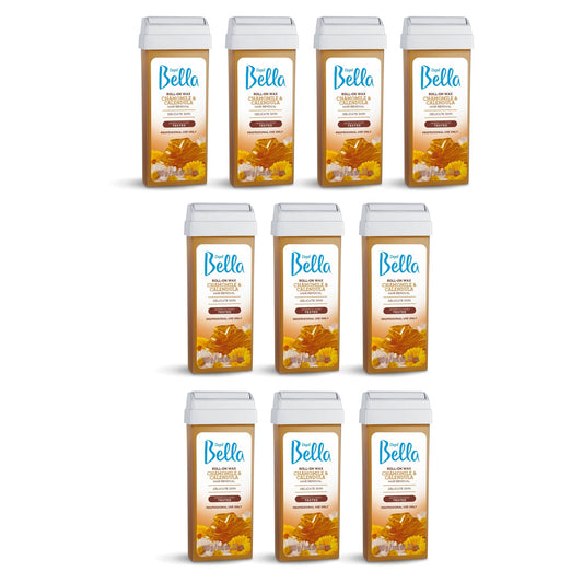 Depil Bella Roll on Chamomile and Calendula Wax Hair Removal Cartridges 3.52 Oz  (10 Units )