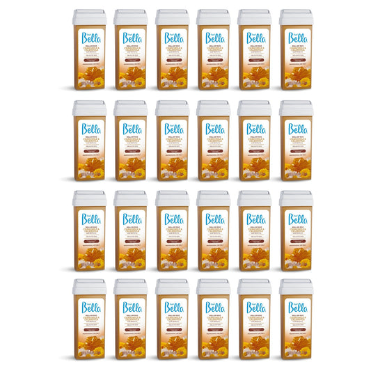 Depil Bella Roll on Chamomile and Calendula Wax Hair Removal Cartridges 3.52 Oz (24 Units )