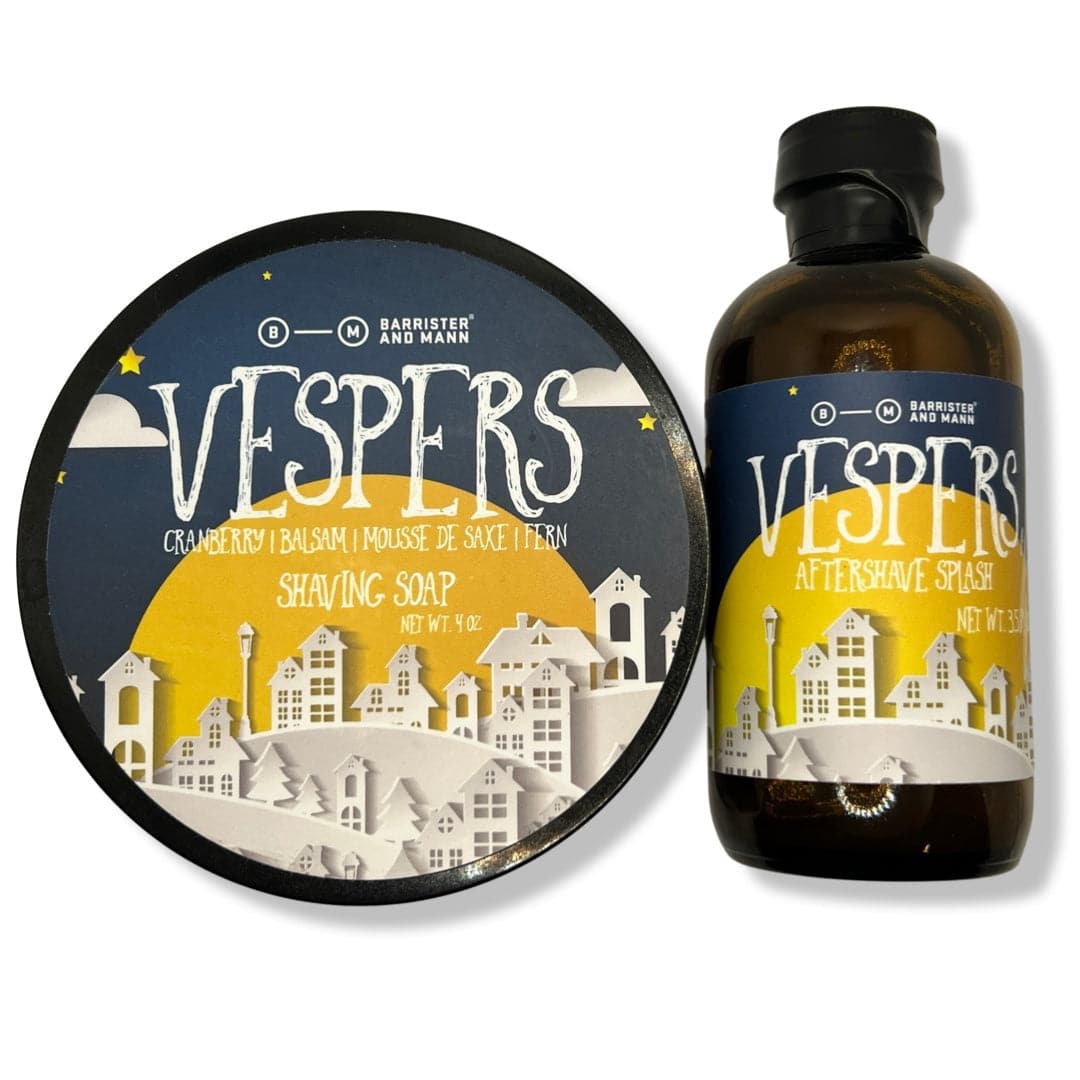Vespers Shaving Soap (Excelsior) and Splash - by Barrister and Mann (Pre-Owned)