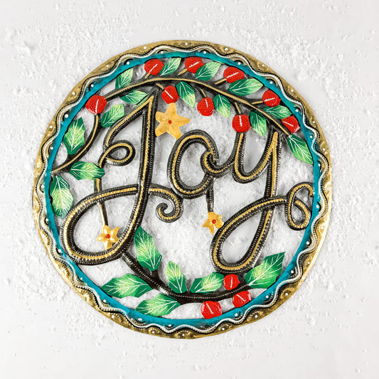 Painted Joy Christmas Wreath