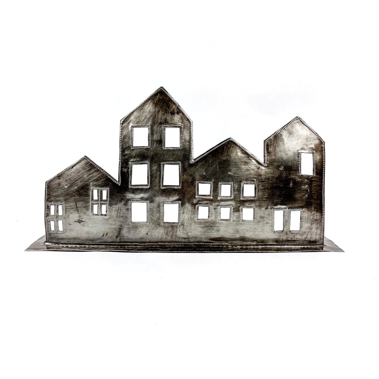 Houses Standing Metal Art