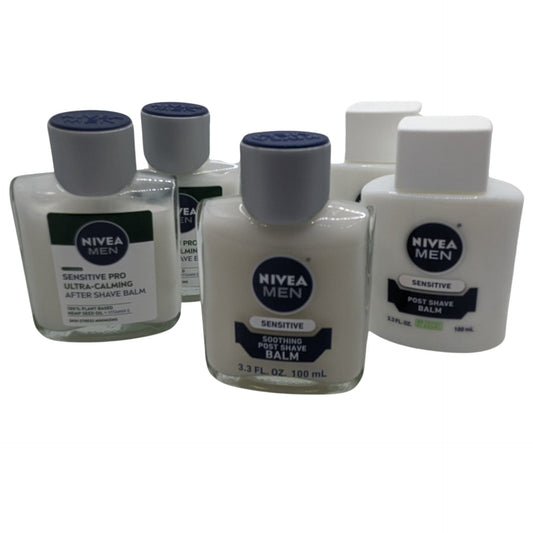 Variety of Sensitive Skin After Shave Balms (Lot of 5) - by Nivea Men (Pre-Owned)